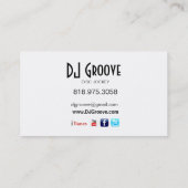 ヒップホップのDJのディスクジョッキー-音楽業界カード 名刺 (裏面)