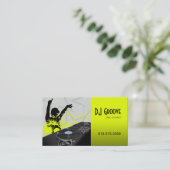 ヒップホップのDJのディスクジョッキー-音楽業界カード 名刺 (スタンド正面)