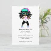 ヒップホップをテーマにした女の子の誕生日 招待状 (スタンド正面)