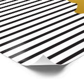 ヒップホップアーバンダンスボーイストライプ白黒 ポスター (コーナー)