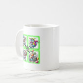 ヒップホップイースターバニーバディズネオングリーン | コーヒーマグカップ (正面左)