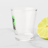 ヒップホップイースターバニーバディズネオングリーン | T-シャツ ショットグラス (右)