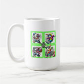 ヒップホップイースターバニーバディーズ、音楽、ネオングリーン | コーヒーマグカップ (左)
