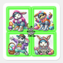 ヒップホップイースターバニーバディーズ、音楽、ネオングリーン |