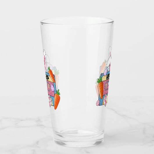 ヒップホップイースターバニーミステープ – レトロカセット タンブラーグラス (左)