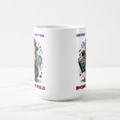 ヒップホップオッターとボームボックスと金ゴールドチェーン コーヒーマグカップ (中央)