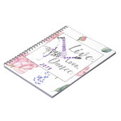 ヒップホップカスタムダンサートリエ |バラ水の色 ノートブック (左側)