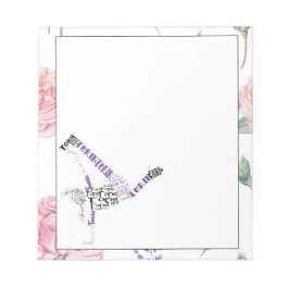 ヒップホップカスタムトリエ |バラ水の色縁ど ノートパッド