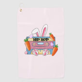 ヒップホップカセットテープバニー ゴルフタオル (正面)