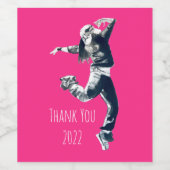 ヒップホップカッコいいの女の子 ワインラベル (シングルラベル)