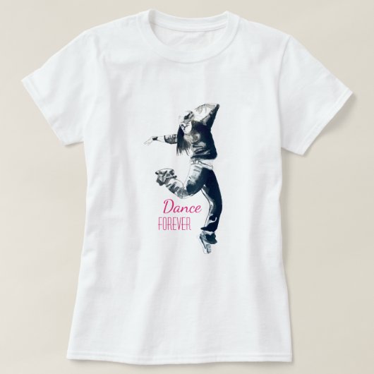 ヒップホップカッコいいの女の子 Tシャツ (デザイン正面)