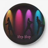 ヒップホップガールバースデーパーティープレート ペーパープレート (正面)