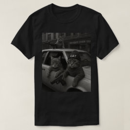 ヒップホップキャットギャングのリアリスティックアートワーク、クールな猫好き Tシャツ