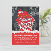 ヒップホップクリスマスハウスパーティークリスマス 招待状 (スタンド正面)