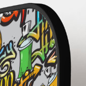 ヒップホップグラフィティカスタムモノグラム ピックルボールラケット (左詳細)