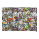 ヒップホップグラフィティピロロケース 枕カバー (正面)