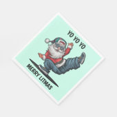 ヒップホップサンタクロース スタンダードランチョンナプキン (角)