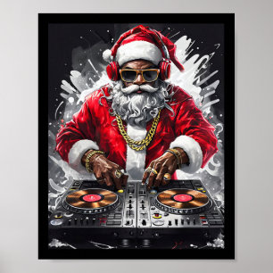 ヒップホップサンタDJクリスマス ポスター