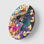 ヒップホップシンガー有名人 ラウンド壁時計 (傾斜)