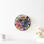 ヒップホップシンガー有名人 ラウンド壁時計 (ホーム)