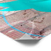 ヒップホップジェンダーリビールポスターパープルとティール（緑がかった色） ポスター (角)