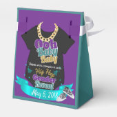 ヒップホップジェンダー明らかにテントの好意パープル&ティール（緑がかった色） フェイバーボックス (裏面サイド)