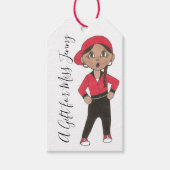 ヒップホップジャズダンスパーソナライズされた先生へのギフト ギフトタグ (正面)