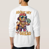 ヒップホップジンジャーブレッドマンおもしろいアーバンクリスマス スウェットシャツ (裏面)