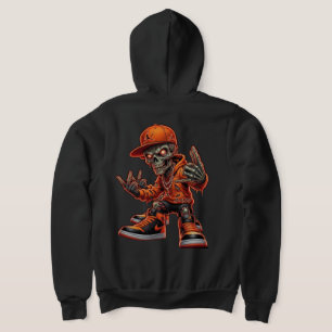 ヒップホップスケルトングラフィックTシャツ パーカ