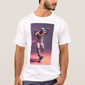 ヒップホップスタイルで踊る人体 Tシャツ (正面)