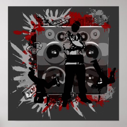 ヒップホップスピーカー ポスター (正面)