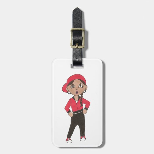 ヒップホップダンサーダンスバッグパーソナライズされたヒップホップジャズ ラゲッジタグ (正面縦)