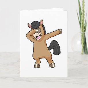 ヒップホップダンスでダブをする馬 カード