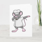 ヒップホップダンスのダブで料理人として働くネズミ カード (正面)