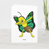 ヒップホップダンスのダブで蝶が踊る カード (裏面)