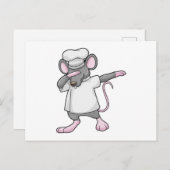 ヒップホップダンスのダブで調理するネズミ ポストカード (正面/裏面)