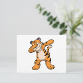 ヒップホップダンスのダブで踊る虎 ポストカード (スタンド正面)