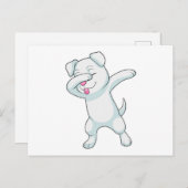 ヒップホップダンスのドッグダブ ポストカード (正面/裏面)