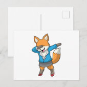 ヒップホップダンスの秘書として働くキツネ ポストカード (正面/裏面)