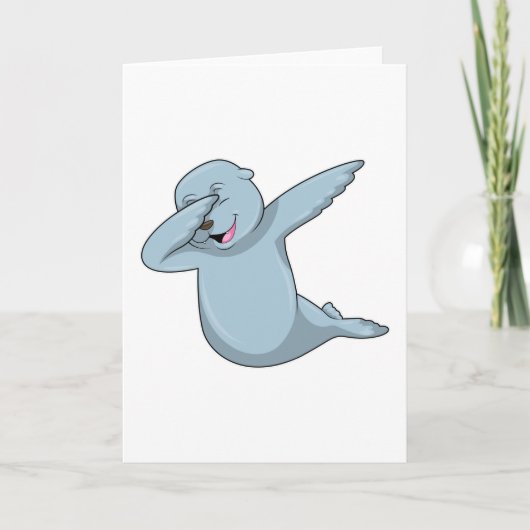 ヒップホップダンスの Seal が Dab をする カード (正面)