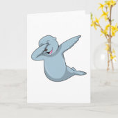 ヒップホップダンスの Seal が Dab をする カード (黄色い花)