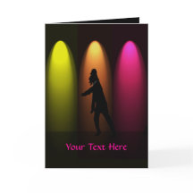 ヒップホップダンスガールカスタムのグリーティングカード