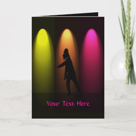 ヒップホップダンスガールカスタムのグリーティングカード カード