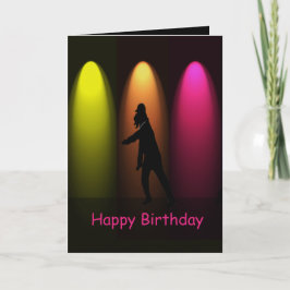 ヒップホップダンスガールカスタム誕生日カード カード
