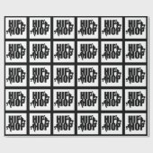 ヒップホップダンスガールズ文字デザインラップ1 ラッピングペーパー (フラット)