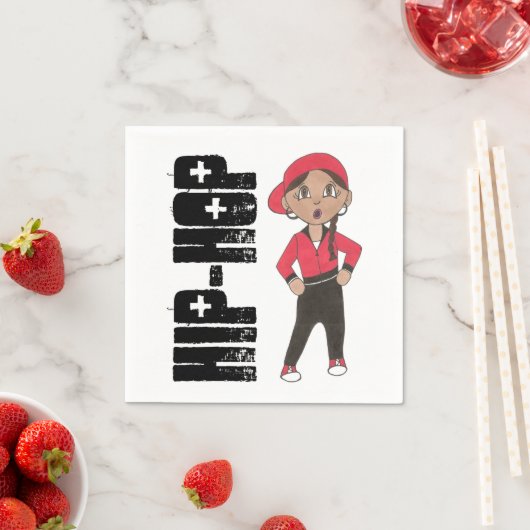 ヒップホップダンススタジオリサイタルコスチュームダンサーガール スタンダードカクテルナプキン (インサイチュ)