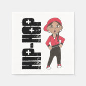 ヒップホップダンススタジオリサイタルコスチュームダンサーガール スタンダードカクテルナプキン (正面)