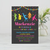 ヒップホップダンスバースデーパーティー招待ガール 招待状 (スタンド正面)