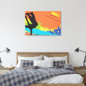 ヒップホップダンスバーバルミツワーサインインボード キャンバスプリント (インサイチュ (寝室))