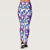 ヒップホップダンスパターン.w BパープルBG レギンス (裏面)